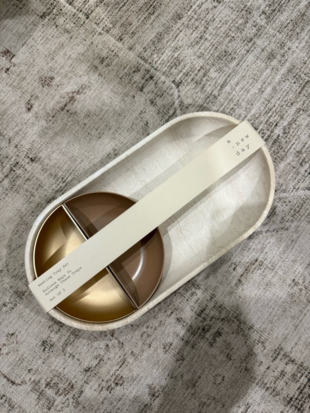 A New Day Round Nesting Jewelry Organizer Tray Set